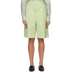 Acne Studios Green Wool Knee-Length Shorts