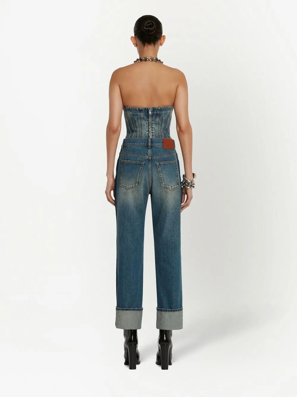 Alexander McQueen turn-up Hem straight-leg Jeans