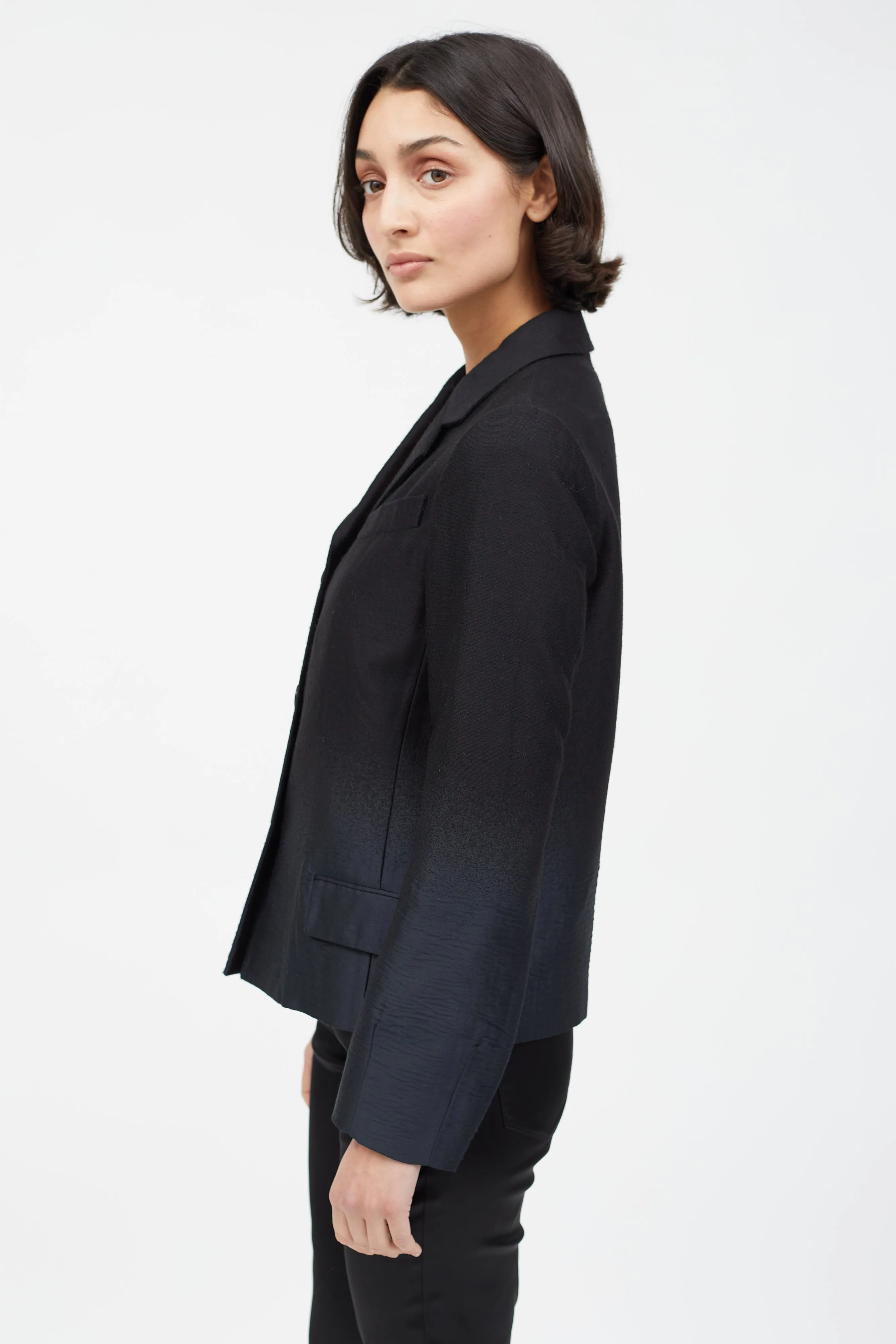 Black & Navy Gradient Blazer