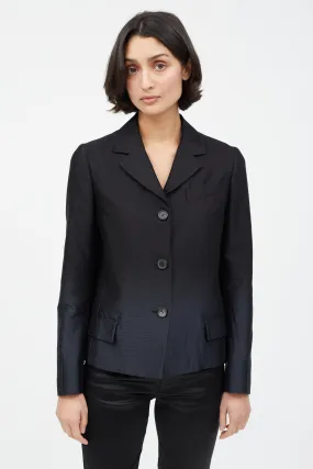 Black & Navy Gradient Blazer