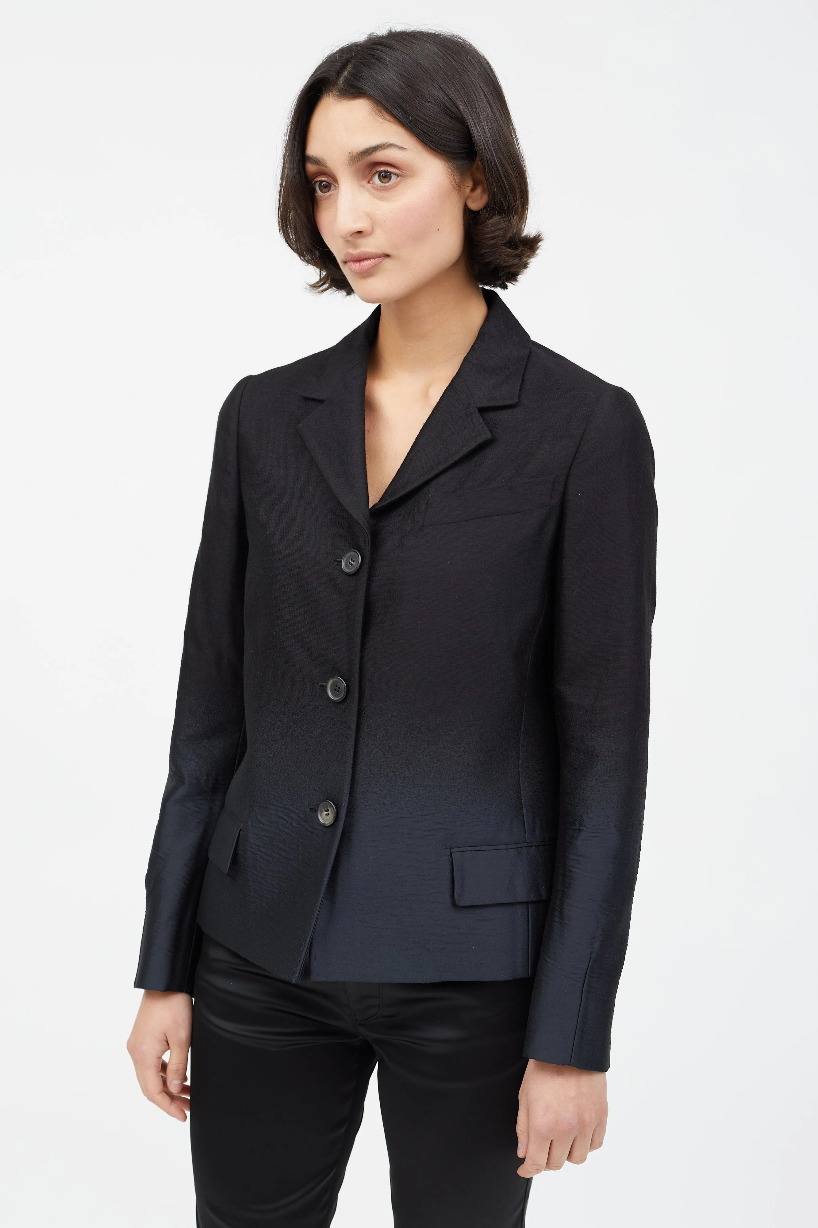 Black & Navy Gradient Blazer