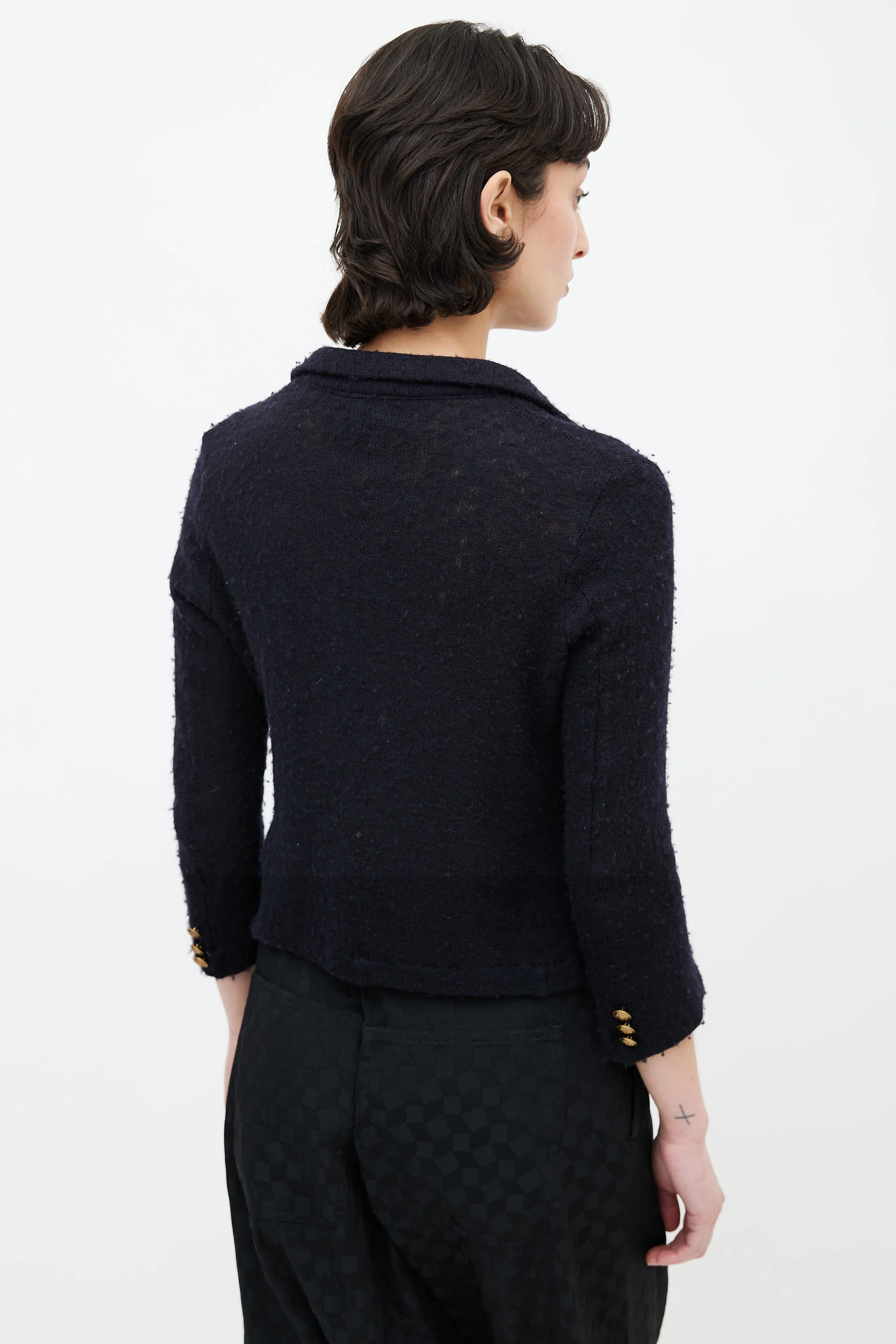Black Wool Blend Blazer