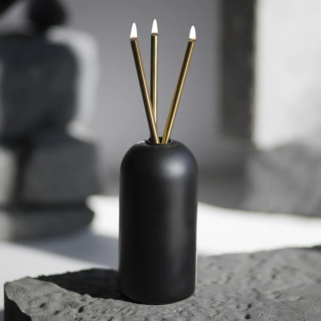 Black Wylie Everlasting Candle Vase