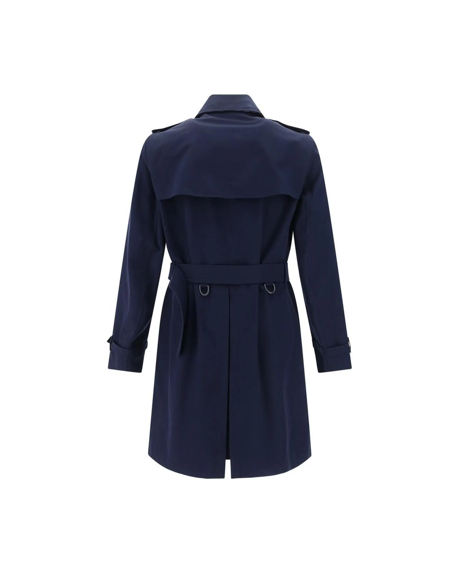 Burberry Kensington Cotton Double-Breasted Coat with Classic Collar