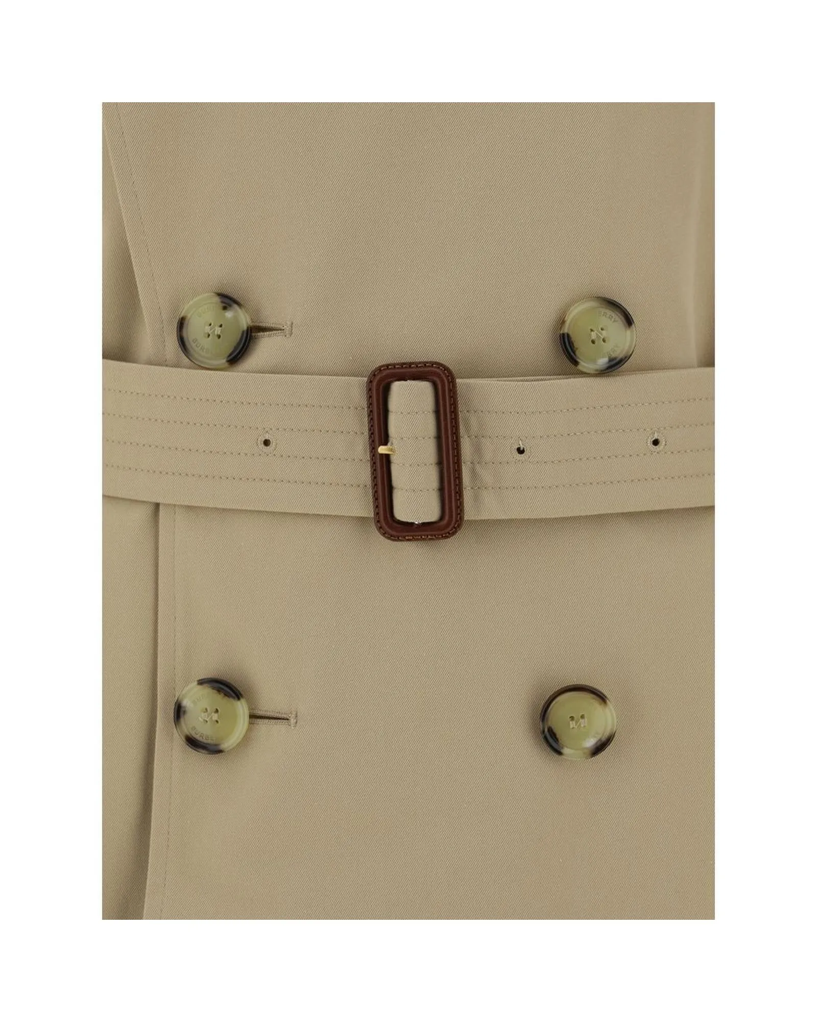 Burberry Kensington Double-Breasted Cotton Coat with Belt