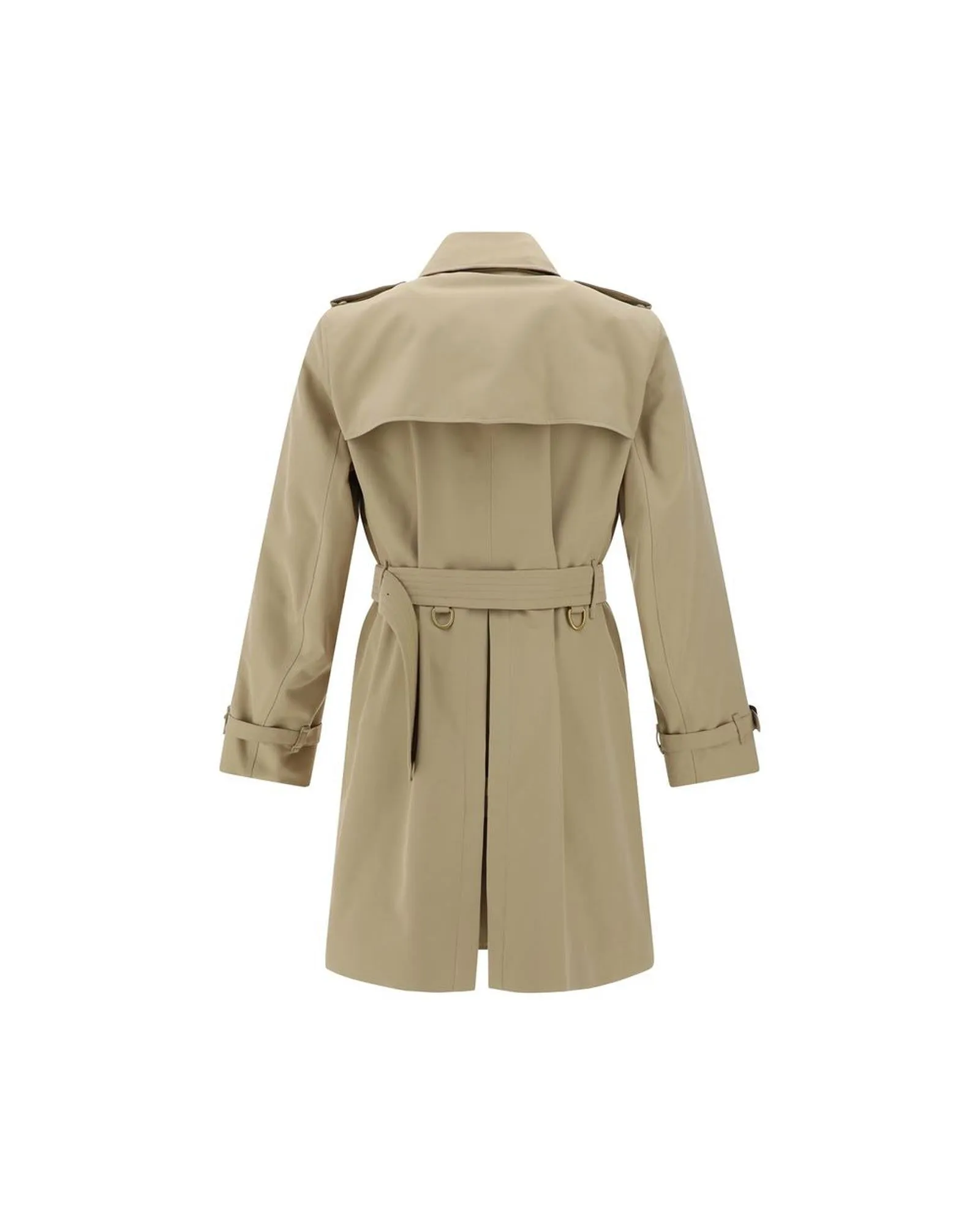 Burberry Kensington Double-Breasted Cotton Coat with Belt