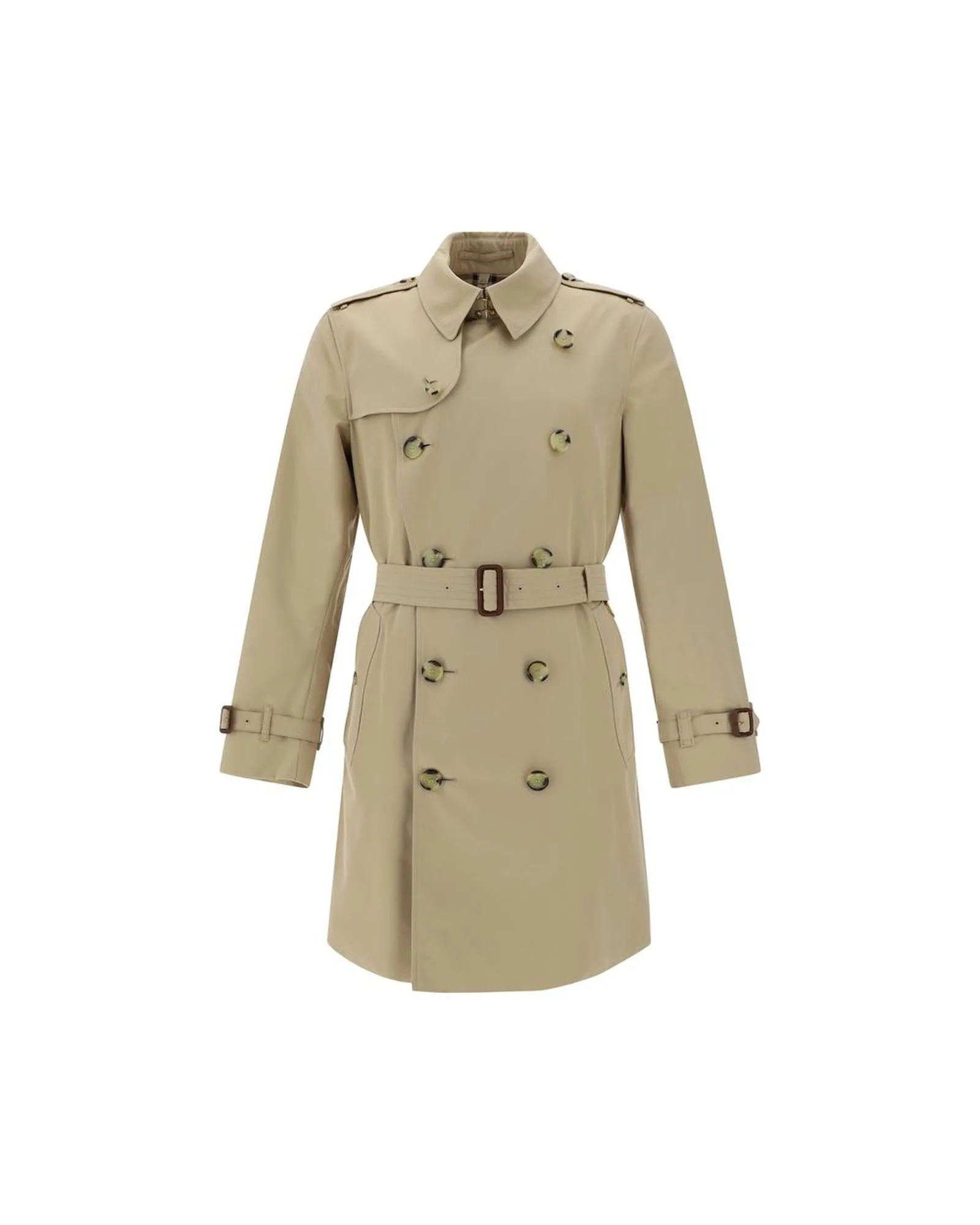 Burberry Kensington Double-Breasted Cotton Coat with Belt