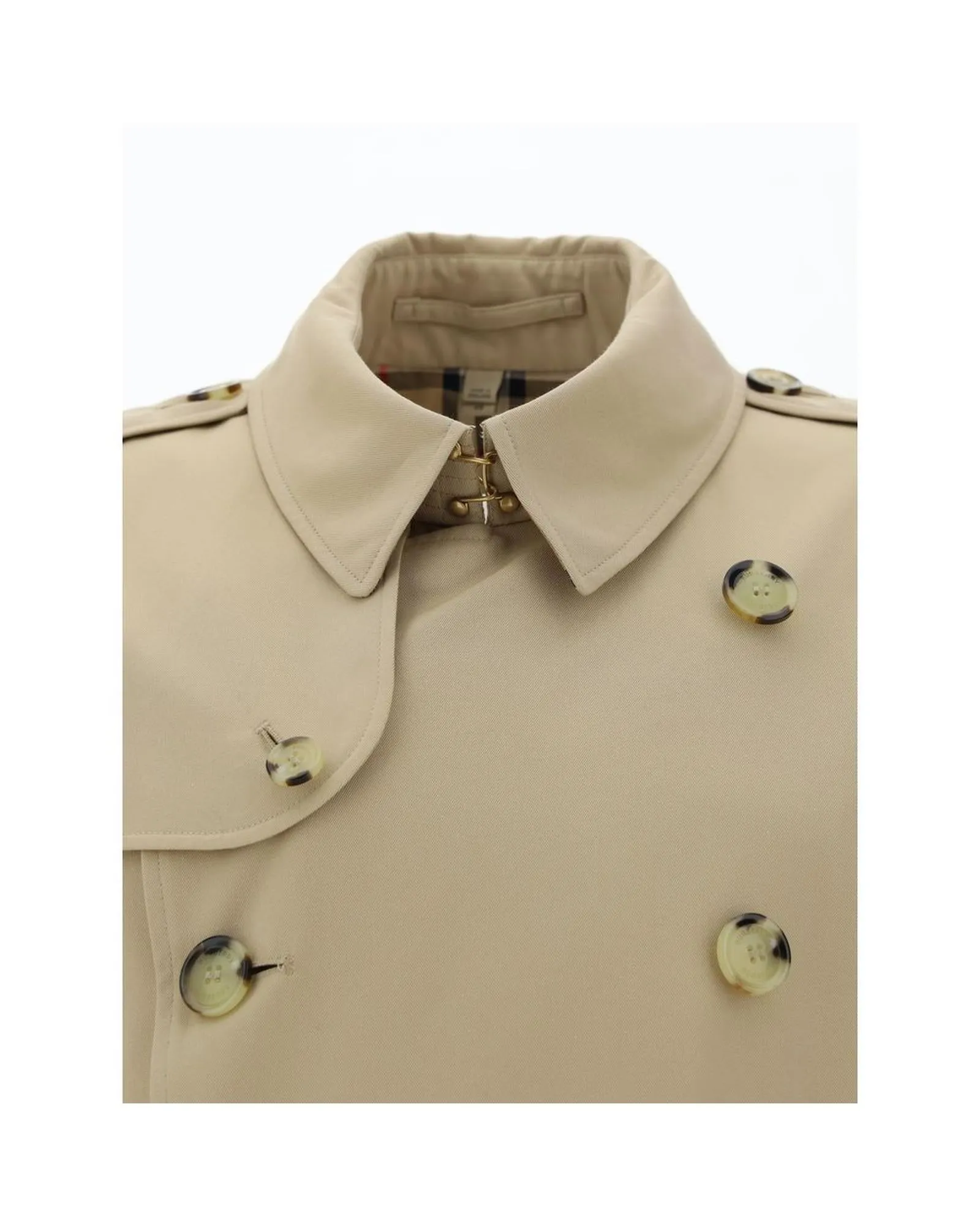 Burberry Kensington Double-Breasted Cotton Coat with Belt