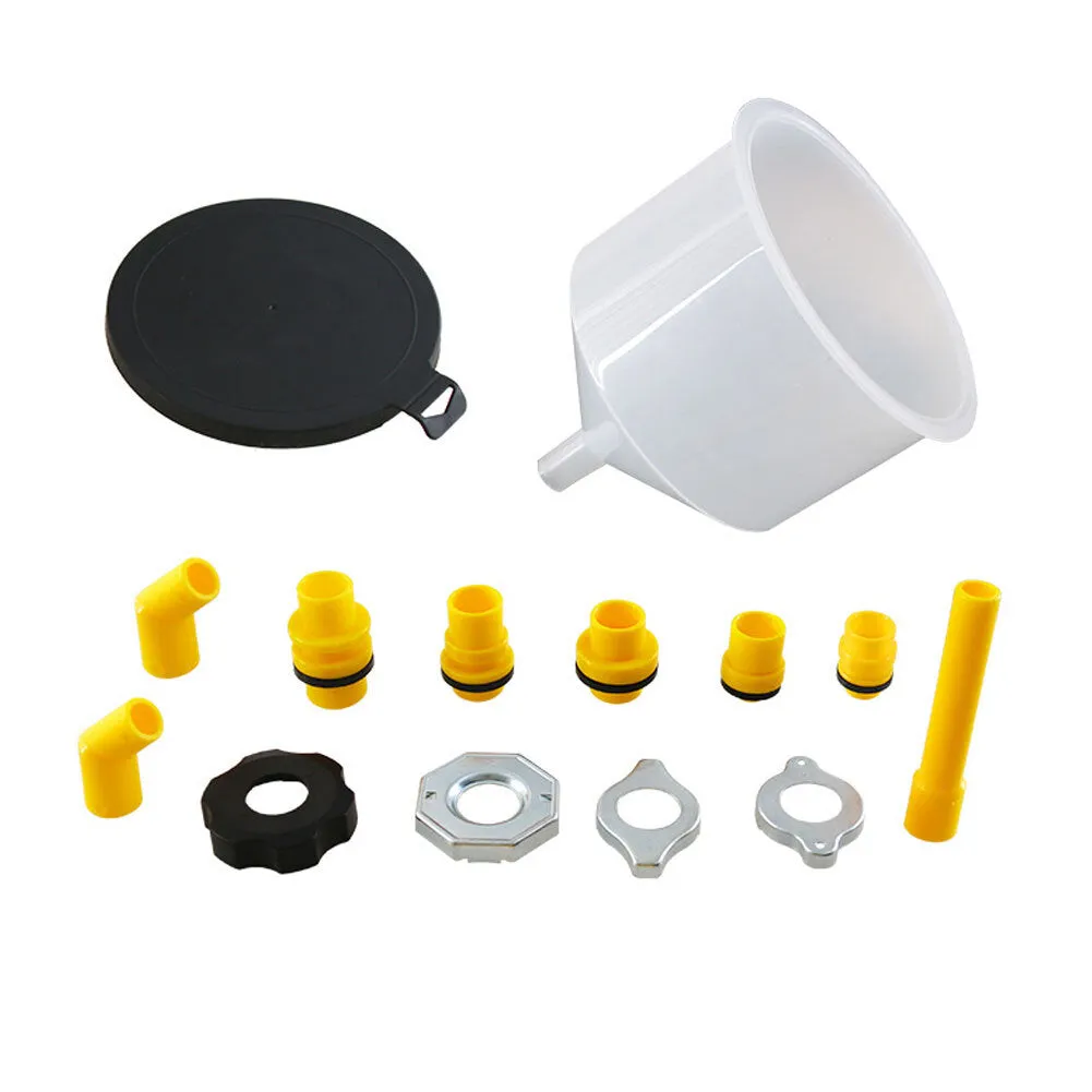 Car Radiator Coolant Filling Funnel Kit, Transparent Funnel Spill