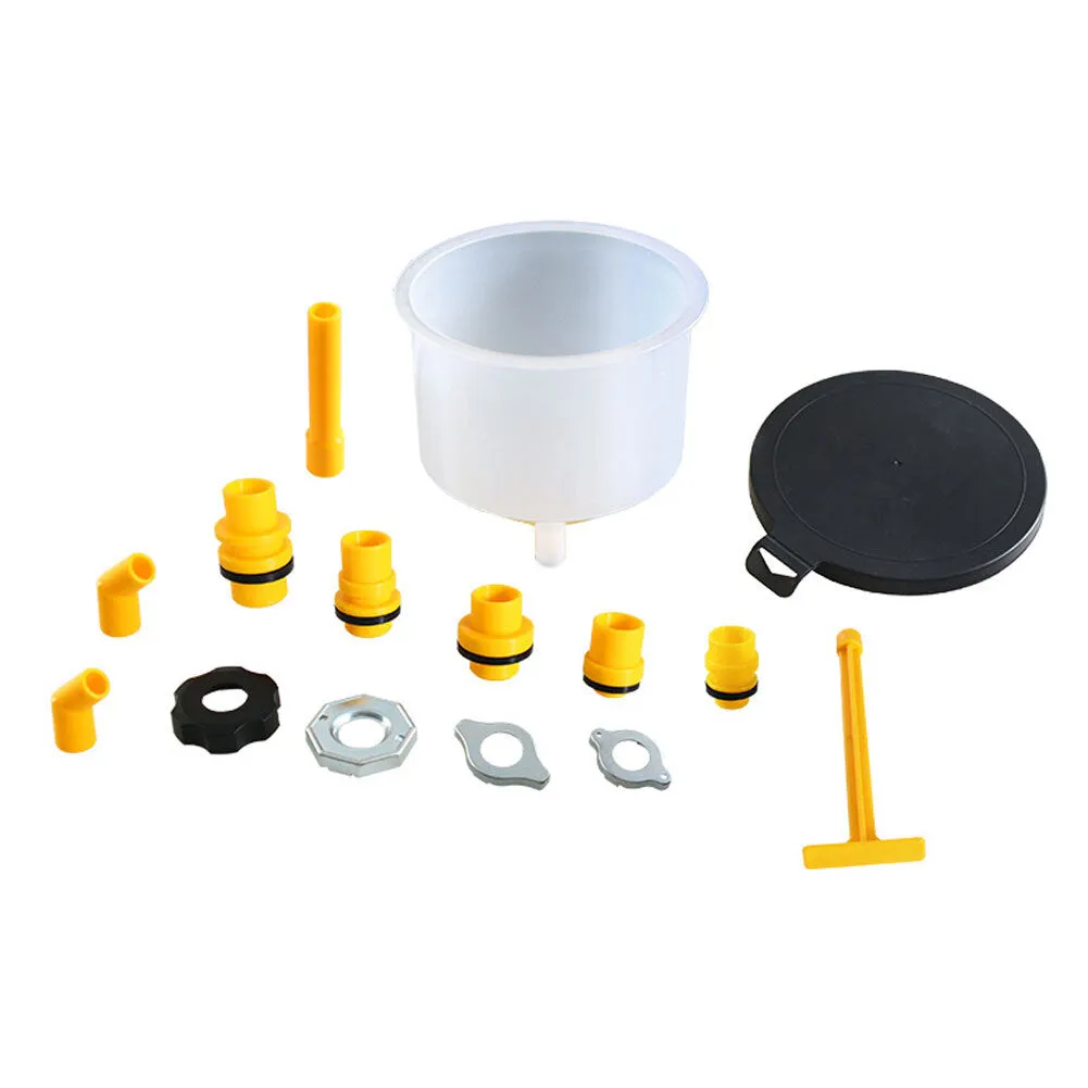 Car Radiator Coolant Filling Funnel Kit, Transparent Funnel Spill