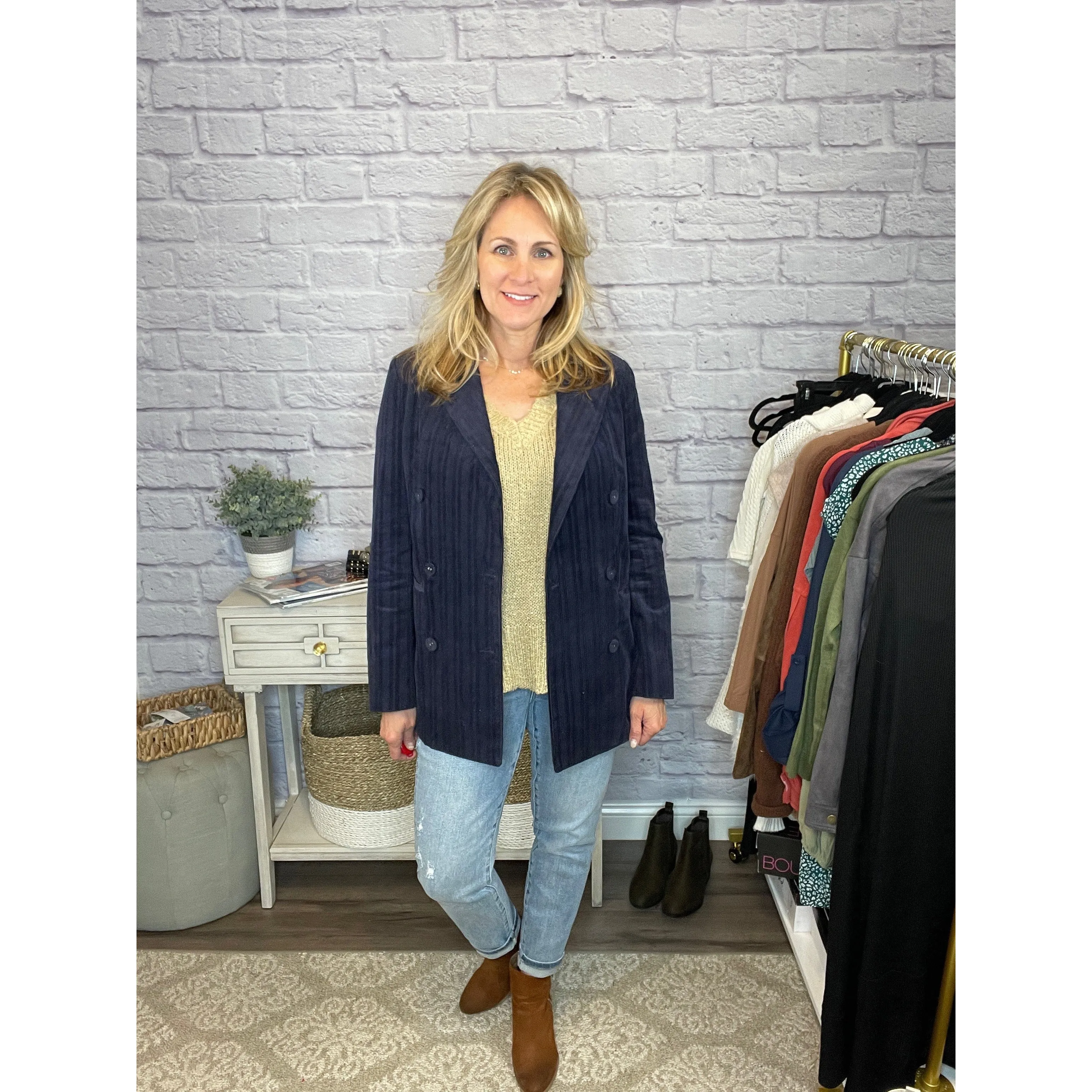 Ellie Corduroy Midnight Blazer
