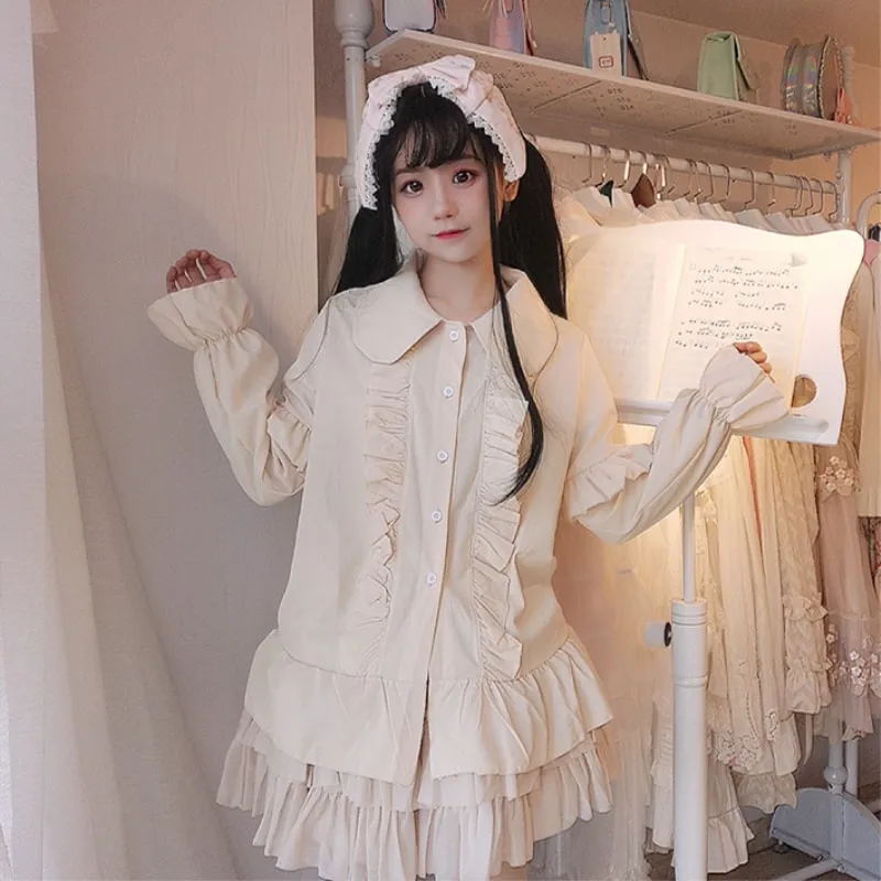 Harajuku Ruffles Long Sleeved Shirt