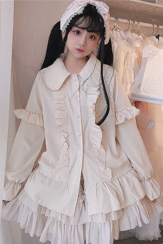 Harajuku Ruffles Long Sleeved Shirt