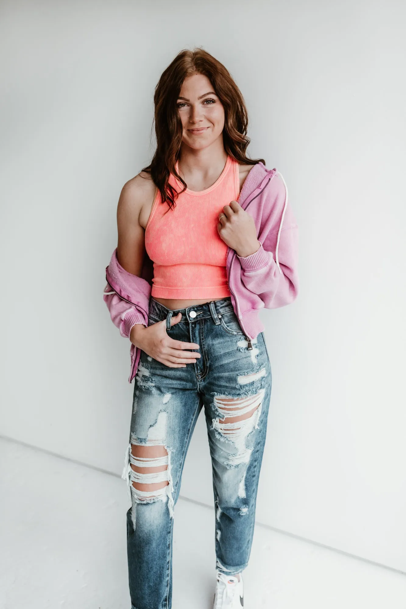 Harvie High Wasted Boyfriend Jeans