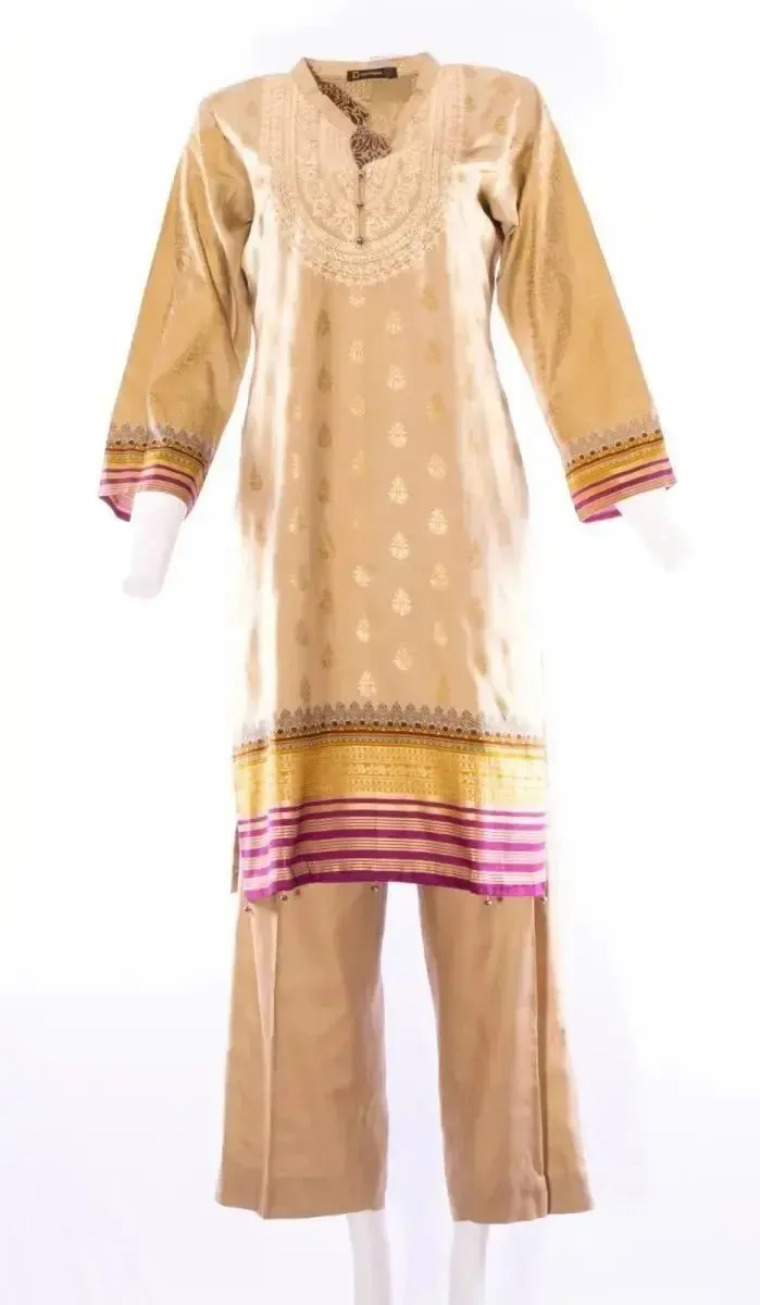 IshDeena Embroidered Indian Pakistani Dresses for Women - Wool Shawl Three Piece Set