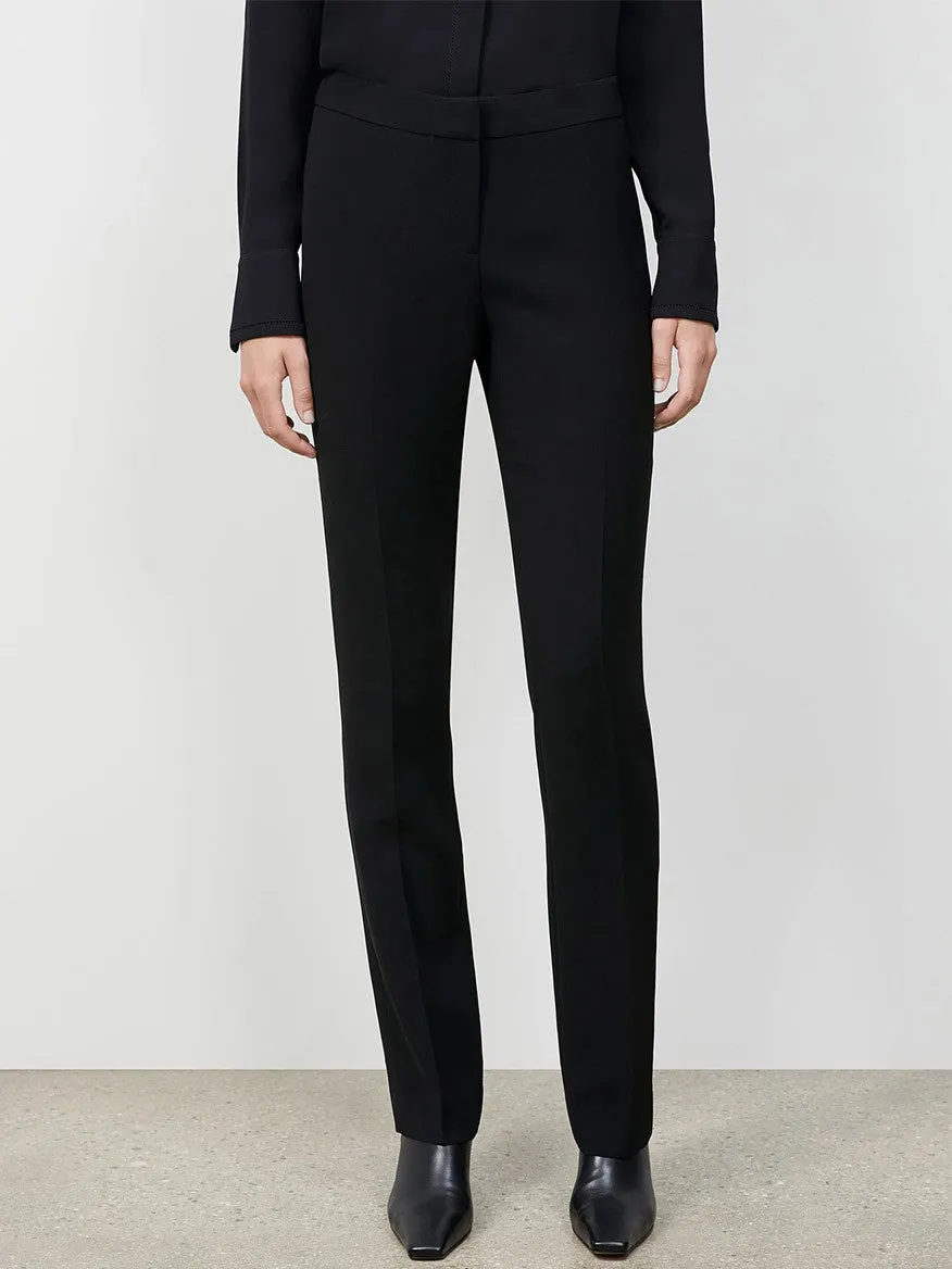 Lafayette 148 New York Finesse Crepe Barrow Pant in Black