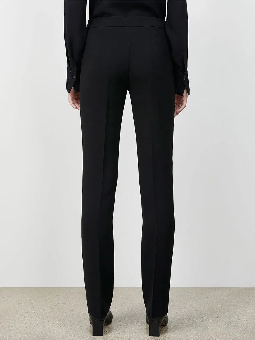 Lafayette 148 New York Finesse Crepe Barrow Pant in Black