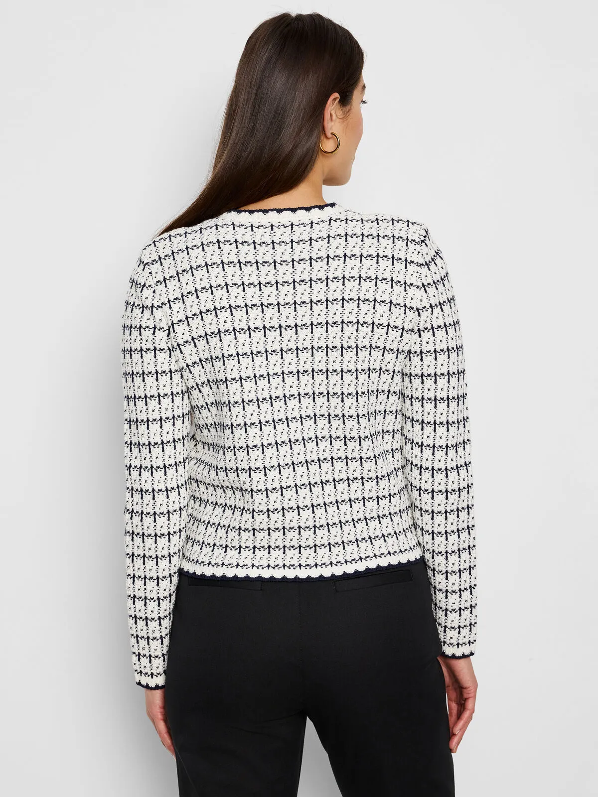 Mixed Up Sweater Jacket - Cream Multi