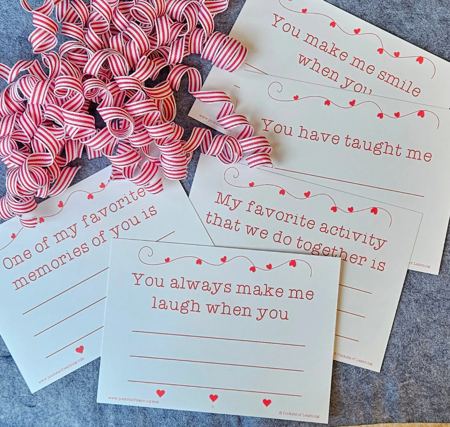 Personalized Valentine Heart Canvas Envelope w/ 14 Love Note Cards with hanging loop for mantle, chair, or door