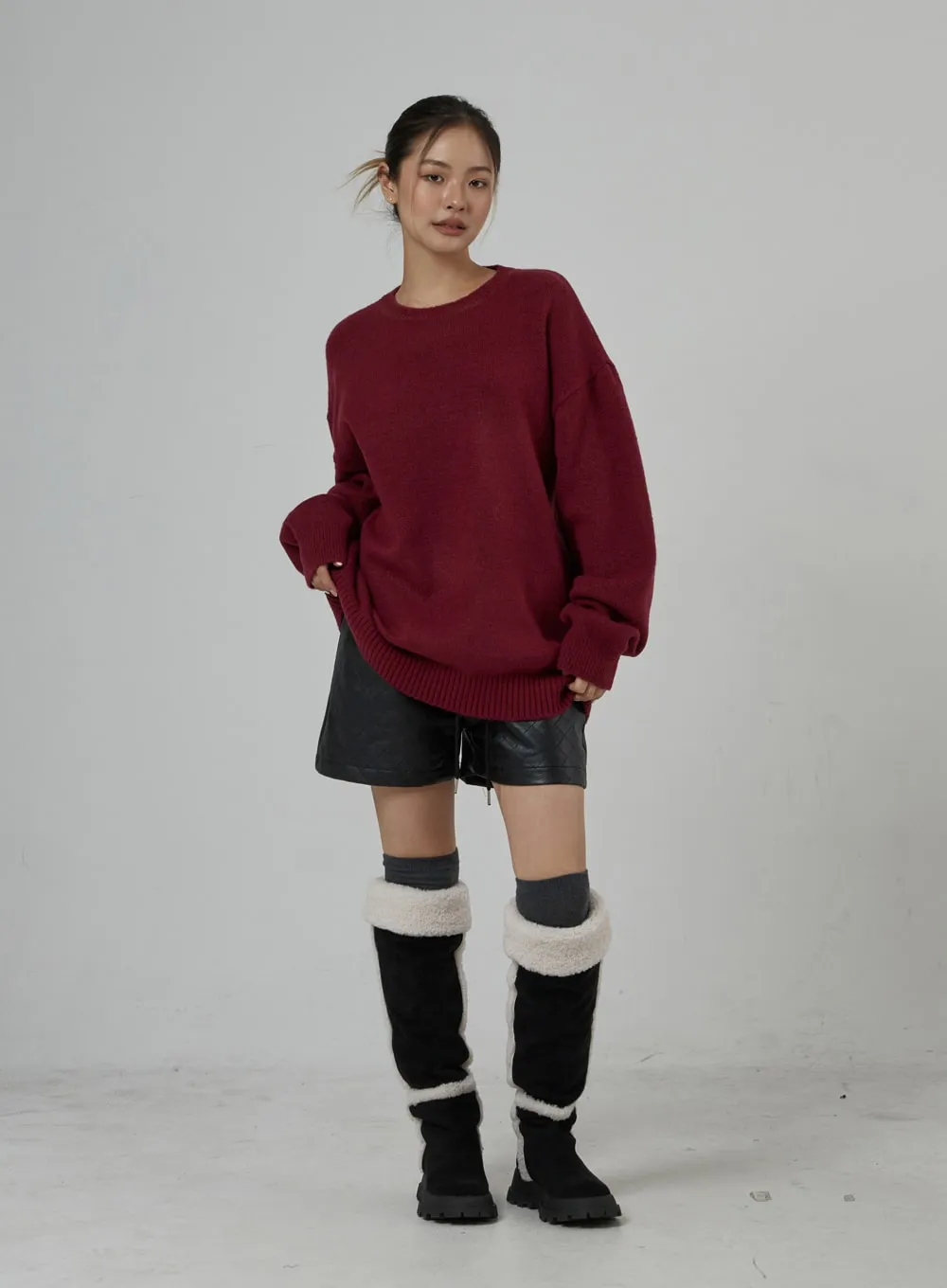 Quilted Faux Leather Shorts CD30