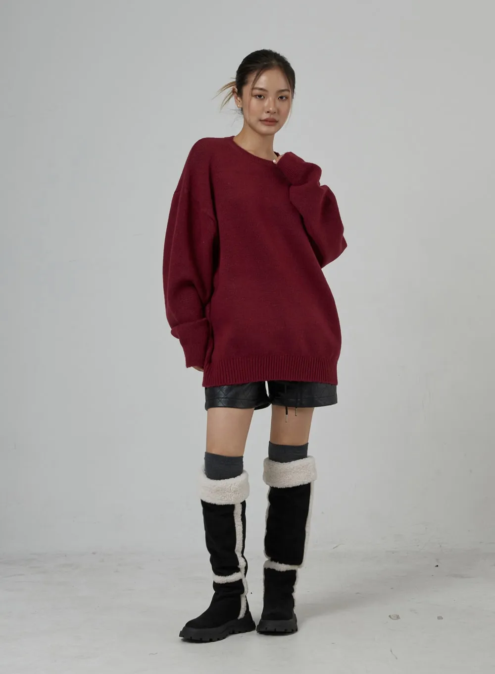 Quilted Faux Leather Shorts CD30