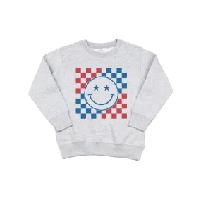 Red White and Blue | Kid's Crewneck Pullover Sweatshirt
