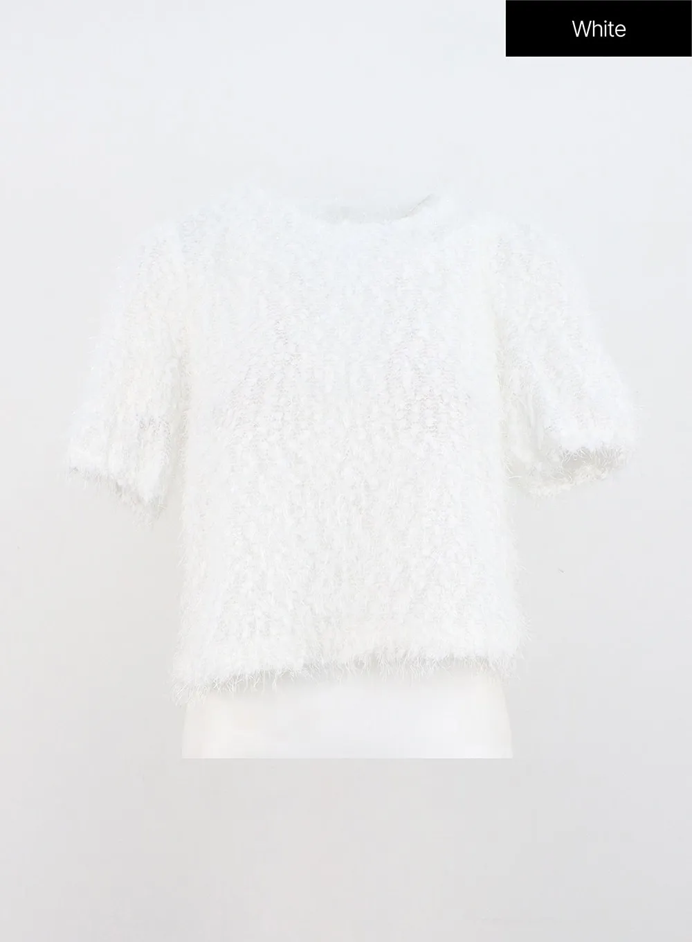Textured Short Sleeve Knit Sweater ON320