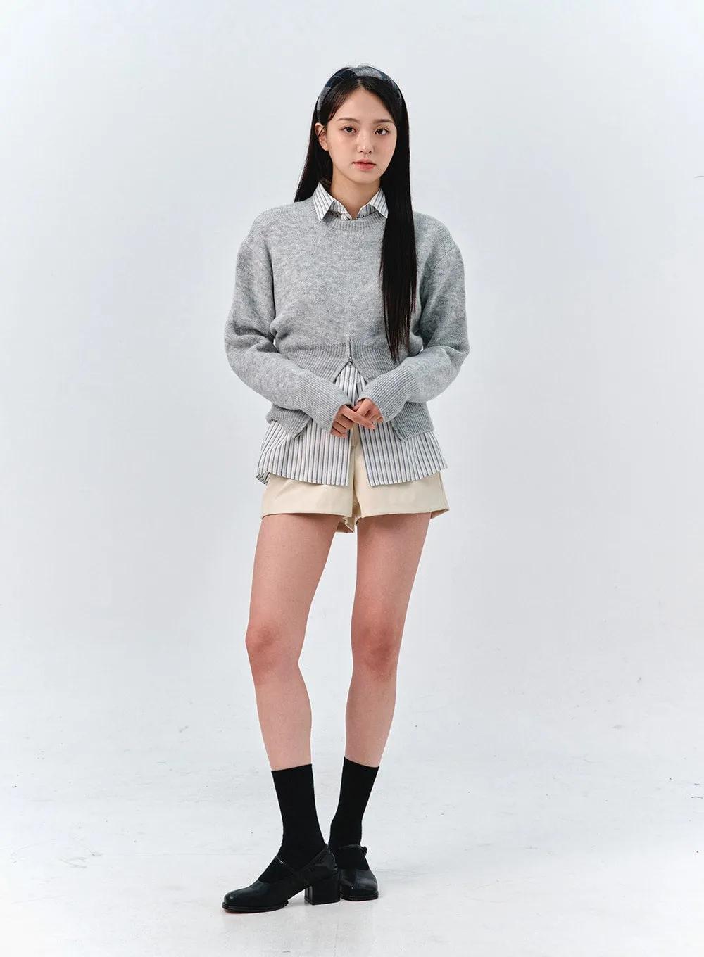 Textured Twist Pullover Knit OO319
