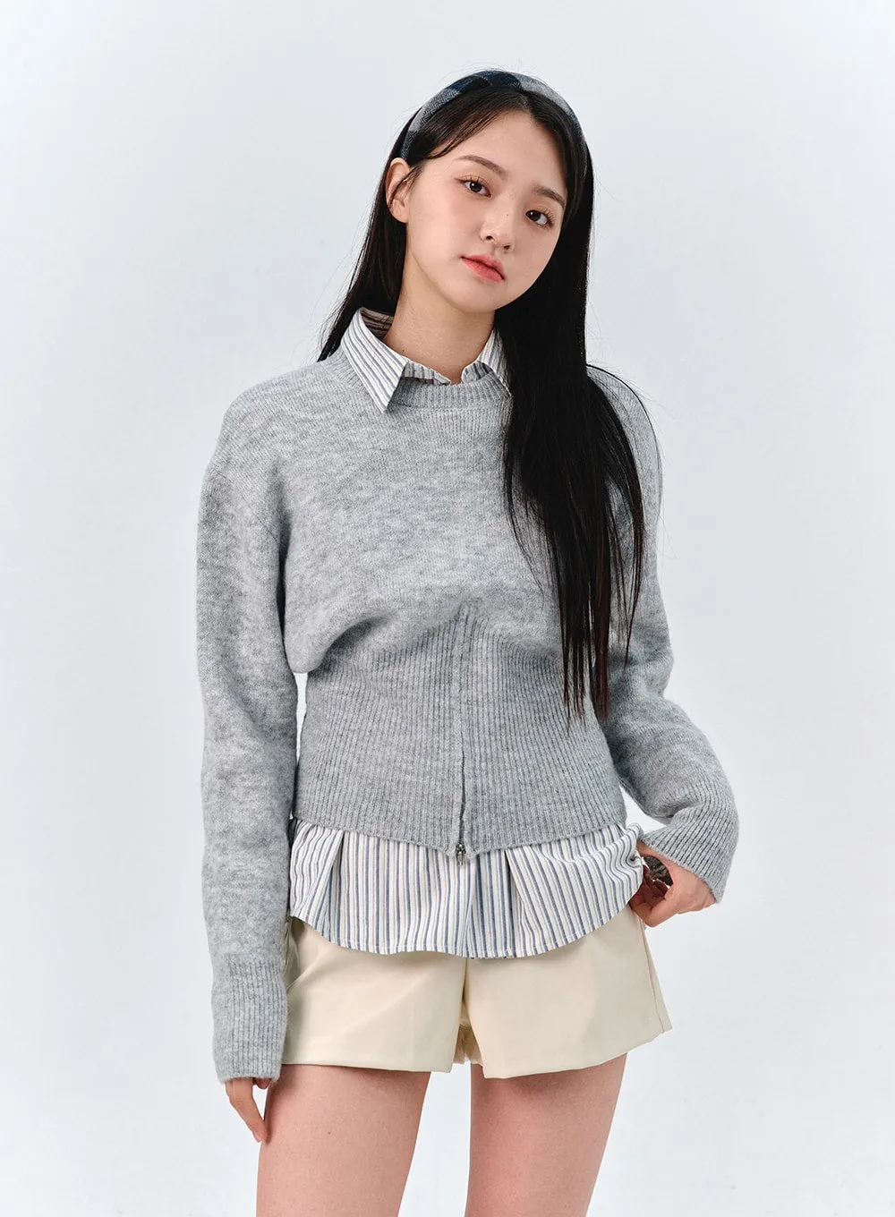 Textured Twist Pullover Knit OO319