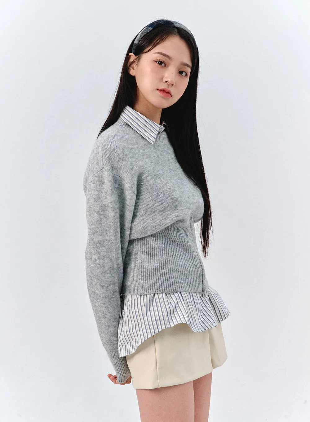 Textured Twist Pullover Knit OO319